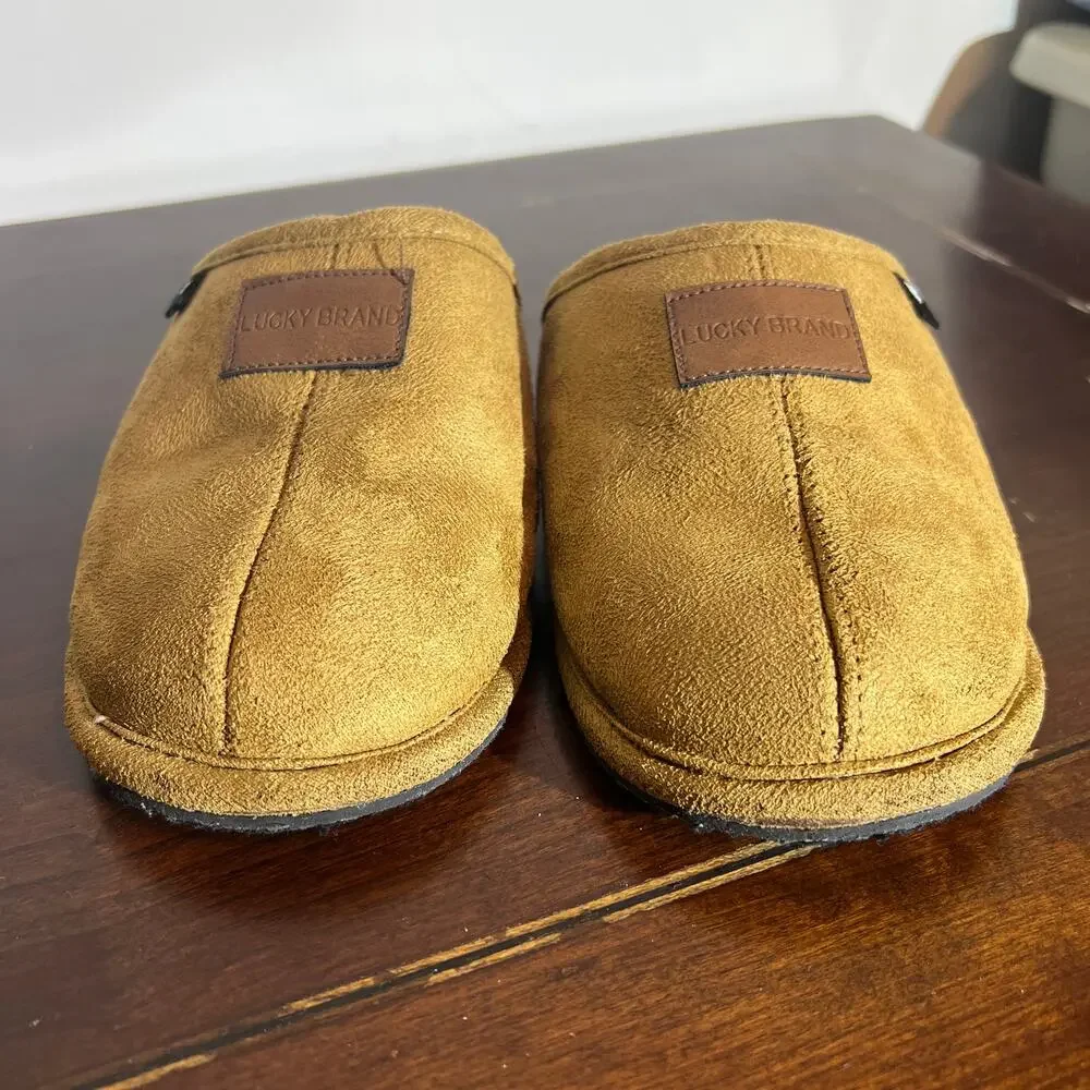 Lucky Brand Kids Tan Faux Fur Mule Slippers Size 2/3